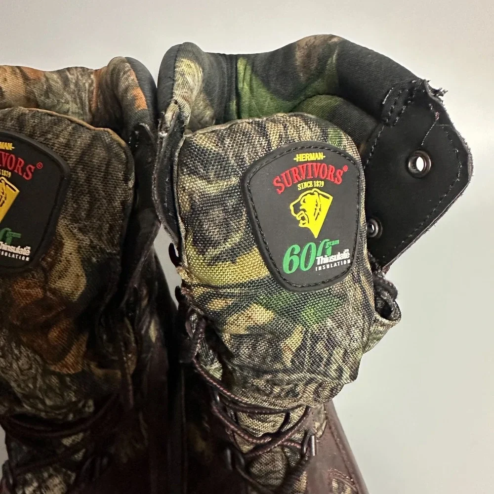 Herman Survivors Camo Hunting Boots VII 8.5 Leather 600g Thinsulate waterproof‎